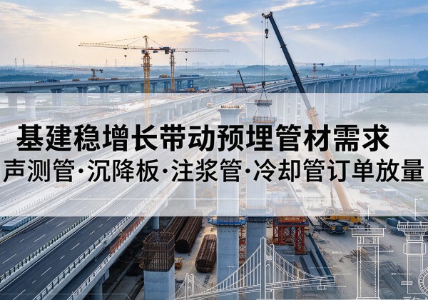 安义基建稳增长带动预埋监测管材需求，声测管、沉降板、注浆管订单持续放量