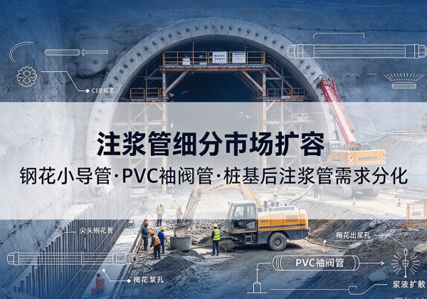 安义注浆管细分市场扩容，隧道钢花小导管、PVC 袖阀管、桩基后注浆管需求分化